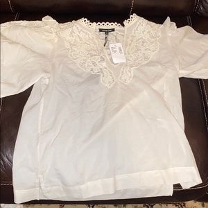 Lace top with beaded detail